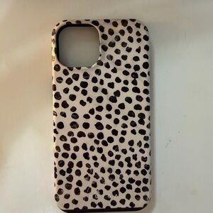 Unbranded Cream Leopard Spot iPhone Case - Slim Protective Cover